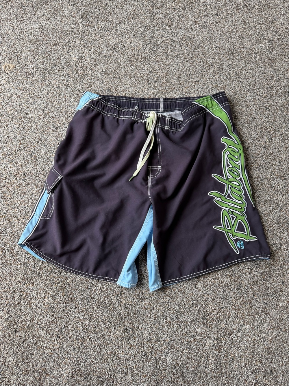 Billabong Y2K Board Shorts Embroidered Logo Surf Swim Trunks Size Large